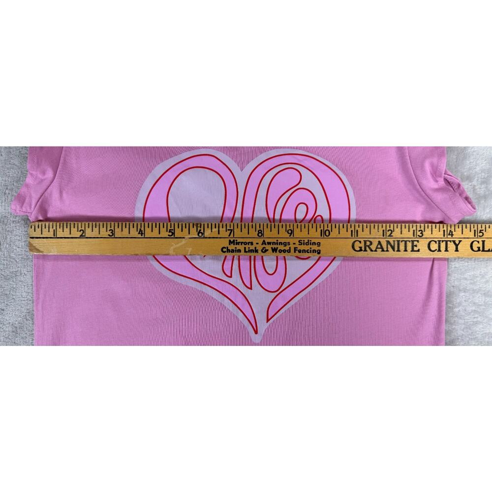 Chloe Girls Pink Logo Heart Fringe Hem Dress Size 10 Luxury Designer Cotton - Picture 5 of 10
